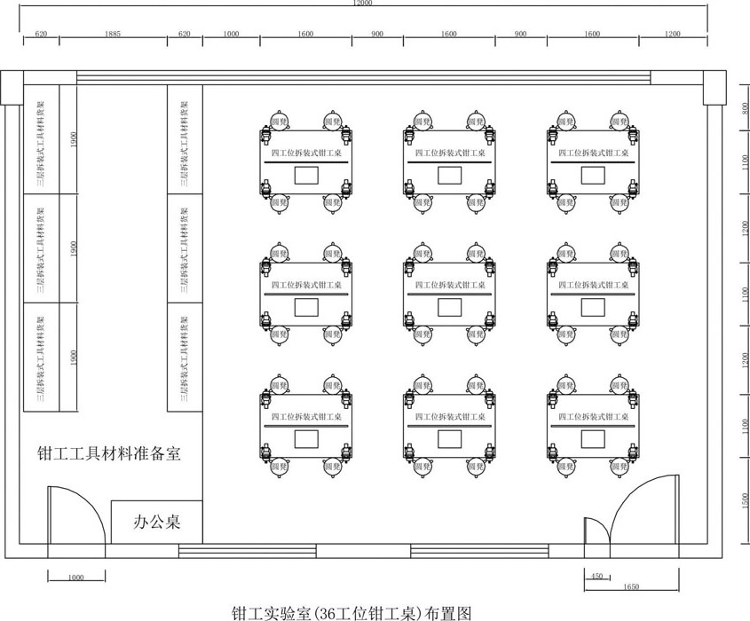 鉗工實訓(xùn)室設(shè)計圖